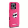 Karl Lagerfeld KLHMP16XSCHPPLF iPhone 16 Pro Max 6,9 Zoll Fuchsia Hartcase Silikon Choupette Head Print MagSafe