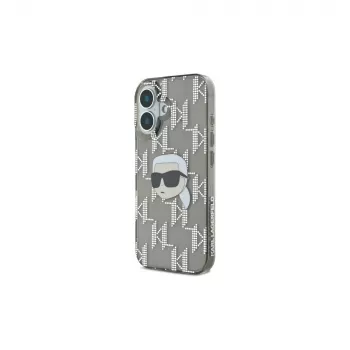 Karl Lagerfeld IML Karl Head Electroplated Case für iPhone 16 (Schwarz)