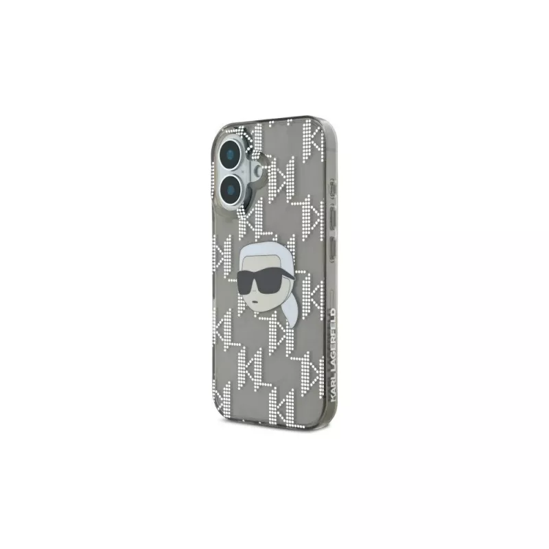 Karl Lagerfeld IML Karl Head Electroplated Case für iPhone 16 (Schwarz)