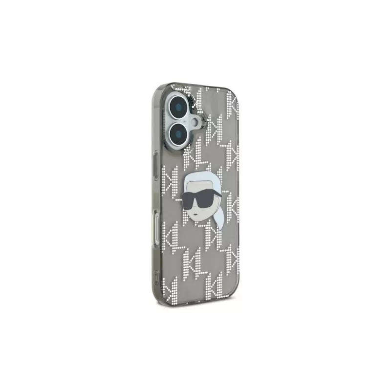 Karl Lagerfeld IML Karl Head Electroplated Case für iPhone 16 (Schwarz)
