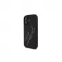 Karl Lagerfeld 3D Rubber Bicolor Signature Case für iPhone 16 (Schwarz)