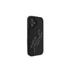 Karl Lagerfeld 3D Rubber Bicolor Signature Case für iPhone 16 (Schwarz)