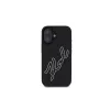 Karl Lagerfeld 3D Rubber Bicolor Signature Case für iPhone 16 (Schwarz)
