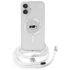 Karl Lagerfeld KLHMP16SHCKHNT iPhone 16 Hardcase Transparent Crossbody IML Karl Head Magsafe