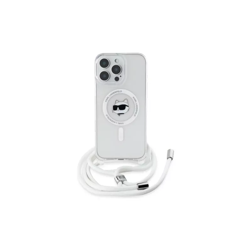 Karl Lagerfeld KLHMP16LHCCHNT iPhone 16 Pro 6.3 Hardcase Transparent IML Choupette Head & Cord Magsafe