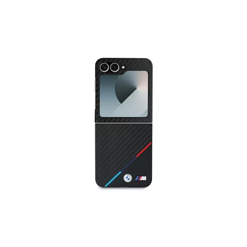 BMW Hardcase für Samsung Galaxy Z Flip6 / Z Flip7 FE - Carbon Tricolor Schwarz