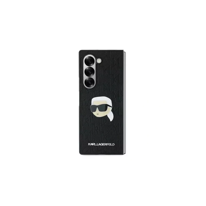 Karl Lagerfeld Saffiano Monogram Head Pin Hard Case für Samsung Galaxy Z Fold6 - Schwarz