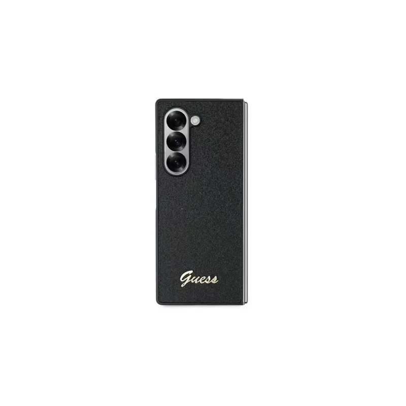 Guess GUHCZFD6HGGSHK Z Fold6 F956 Black 4G Glitter Script Hard Case