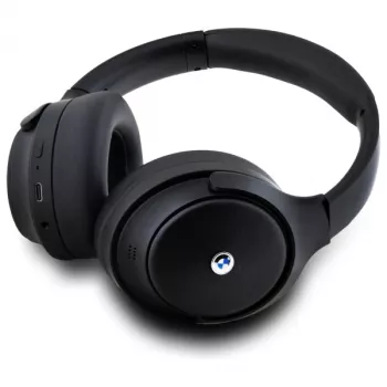BMW Over-Ear Bluetooth-Kopfhörer mit aktiver Geräuschunterdrückung, Schwarz, Metall-Logos