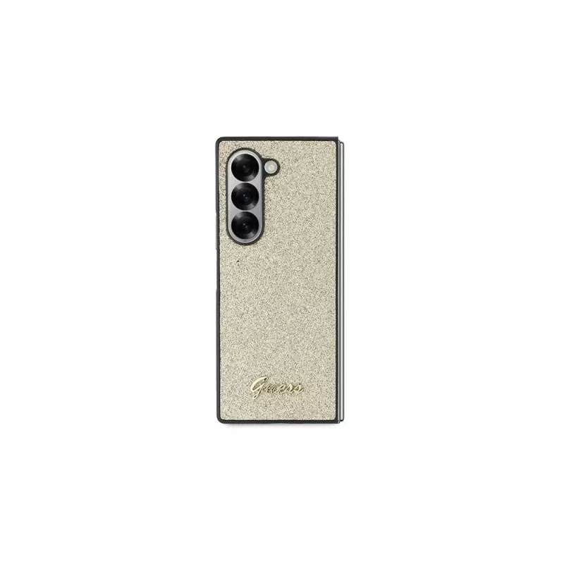 Guess Glitter Script Handyhülle für Samsung Galaxy Z Fold6 - Gold
