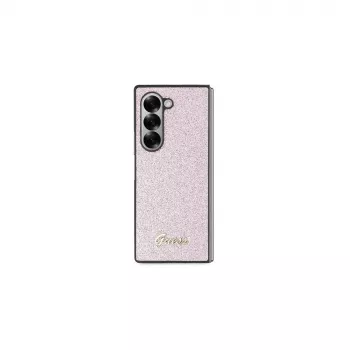 Guess GUHCZFD6HGGSHP Hard Case für Samsung Galaxy Z Fold6 (F956) - Pink 4G Glitter Script