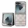 DKNY DKHCZF6PCPTSSP Schutzhülle für Samsung Galaxy Z Flip 6 - Pinkes Karomuster mit Streifen