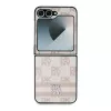 DKNY DKHCZF6PCPTSSP Schutzhülle für Samsung Galaxy Z Flip 6 - Pinkes Karomuster mit Streifen