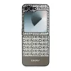 DKNY DKHCZF6PSOSPW Schutzhülle für Samsung Galaxy Z Flip 6 / Z Flip7 FE - Braun Repeat Pattern Bottom Stripe