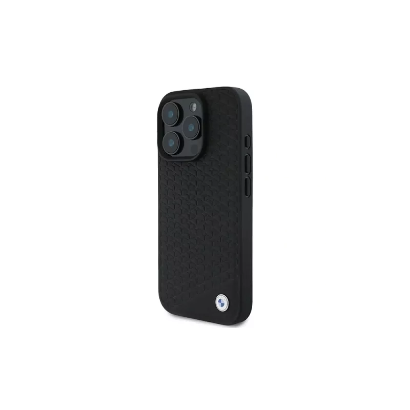 BMW BMHMP16X23RDDK iPhone 16 Pro Max 6.9 Black Hardcase Sign Leather Diamond Metal Logo MagSafe