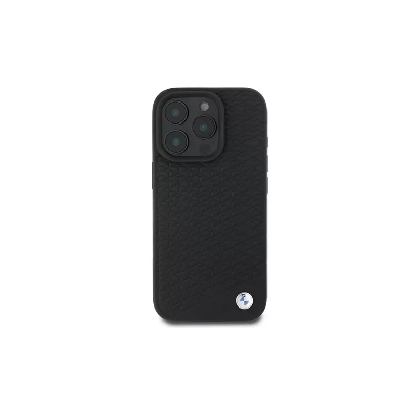 BMW BMHMP16X23RDDK iPhone 16 Pro Max 6.9 Black Hardcase Sign Leather Diamond Metal Logo MagSafe