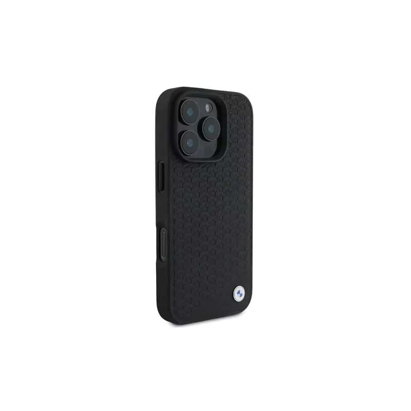 BMW BMHMP16X23RDDK iPhone 16 Pro Max 6.9 Black Hardcase Sign Leather Diamond Metal Logo MagSafe