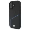 BMW Sign Leather Textured And Line MagSafe Hard Case for Apple iPhone 16 6,1 inch - Black
