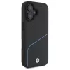 BMW Sign Leather Textured And Line MagSafe Hard Case for Apple iPhone 16 6,1 inch - Black