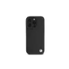 BMW BMHMP16L23RTPK iPhone 16 Pro 6.3 Black Hardcase Sign Leather Half Textured And Circle MagSafe