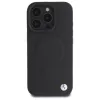 BMW Sign Leather Half Textured Hard Case mit Circle MagSafe für Apple iPhone 16 Pro Max 6,9 inch Schwarz
