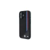 BMW M Meshed Tricolor Stripes MagSafe Hard Case für iPhone 16 6,1 Zoll Schwarz