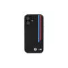 BMW M Meshed Tricolor Stripes MagSafe Hard Case für iPhone 16 6,1 Zoll Schwarz