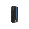 BMW M Meshed Tricolor Stripes MagSafe Hard Case für iPhone 16 6,1 Zoll Schwarz