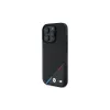 BMW M Perforated Tricolor Line Hardcase für iPhone 16 Pro 6,3 Zoll - Schwarz MagSafe