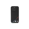 BMW M Perforated Tricolor Line Hardcase für iPhone 16 Pro 6,3 Zoll - Schwarz MagSafe