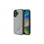 BMW M Perforated Tricolor Line MagSafe Hard Case für Apple iPhone 16 6,1 inch - Grau