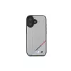 BMW M Perforated Tricolor Line MagSafe Hard Case für Apple iPhone 16 6,1 inch - Grau