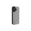 BMW M Perforated Tricolor Line MagSafe Hard Case für Apple iPhone 16 6,1 inch - Grau
