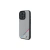 BMW M Perforated Tricolor Line Hardcase für Apple iPhone 16 Pro 6,3 Zoll Grau MagSafe