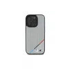 BMW M Perforated Tricolor Line Hardcase für Apple iPhone 16 Pro 6,3 Zoll Grau MagSafe