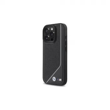 BMW M Perforated Twisted Line MagSafe Hard Case für iPhone 16 Pro (6,3 Zoll) - Schwarz
