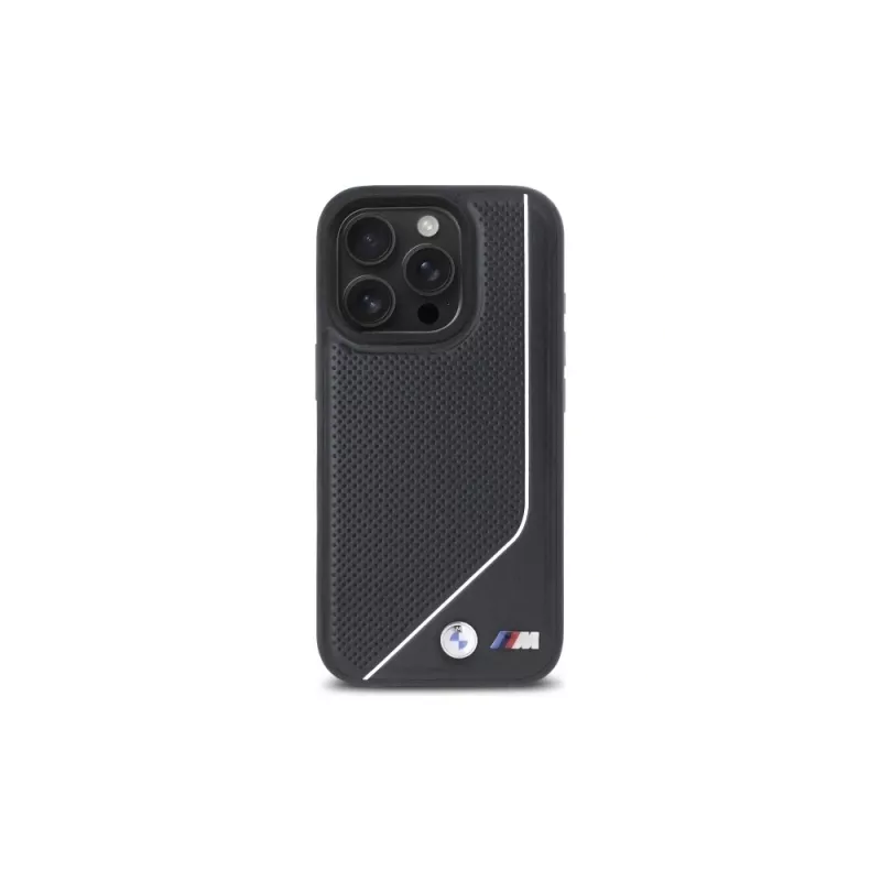 BMW M Perforated Twisted Line MagSafe Hard Case für iPhone 16 Pro (6,3 Zoll) - Schwarz