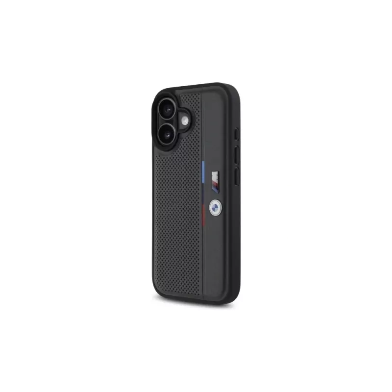 BMW BMHCP16S23PUPVA iPhone 16 6.1 Anthracite Hardcase M Perforated Tricolor Detail Line
