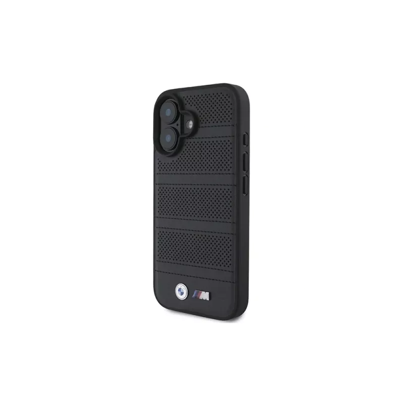 BMW M Collection Perforated and Stitched Line Hard Case für iPhone 16 6,1 Zoll - Schwarz