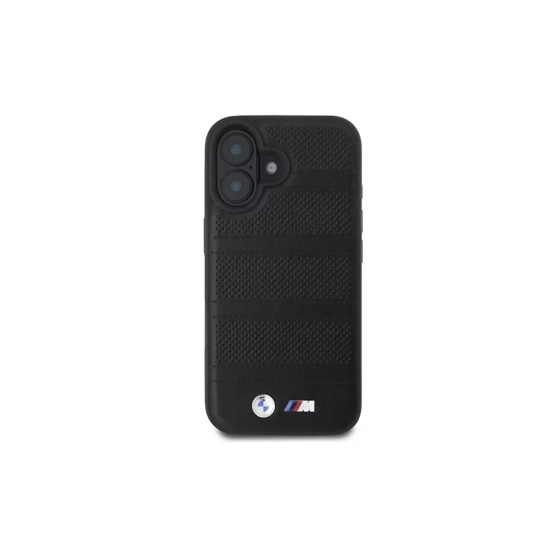 BMW M Collection Perforated and Stitched Line Hard Case für iPhone 16 6,1 Zoll - Schwarz