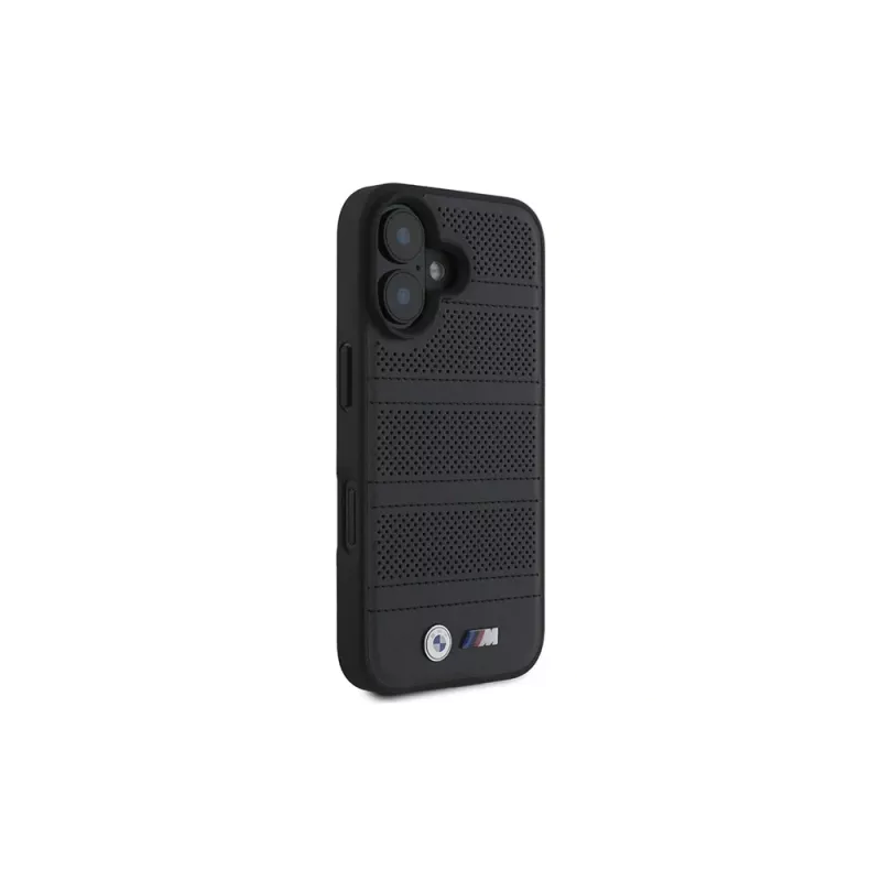 BMW M Collection Perforated and Stitched Line Hard Case für iPhone 16 6,1 Zoll - Schwarz
