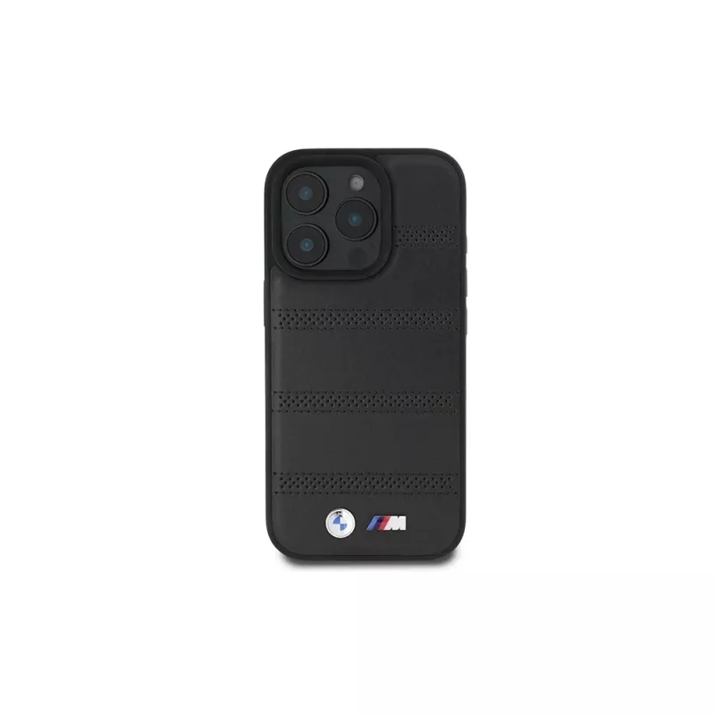 BMW M Perforated And Stitched Line Hardcase für Apple iPhone 16 Pro 6,3 Zoll Schwarz MagSafe