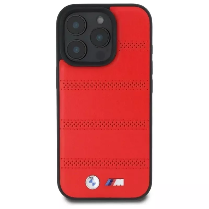 BMW M Collection M Perforated And Stitched Line Hardcase für iPhone 16 Pro Max 6,9 Zoll Rot MagSafe