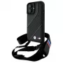 BMW M Edition Carbon Stripe & Strap Hard Case für iPhone 16 6,1 inch - Schwarz