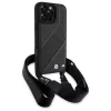 BMW M Edition Carbon Stripe & Strap Hard Case für Apple iPhone 16 Pro Max 6,9 Zoll Schwarz