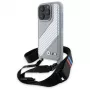 BMW M Edition Carbon Stripe & Strap Hard Case für Apple iPhone 16 Pro 6,3 Zoll - Grau