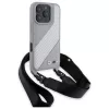 BMW M Edition Carbon Stripe & Strap Hard Case für Apple iPhone 16 Pro 6,3 Zoll - Grau