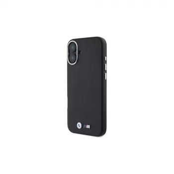 BMW M Collection Smooth Full Wrapped Metal MagSafe Hard Case für Apple iPhone 16 - Schwarz