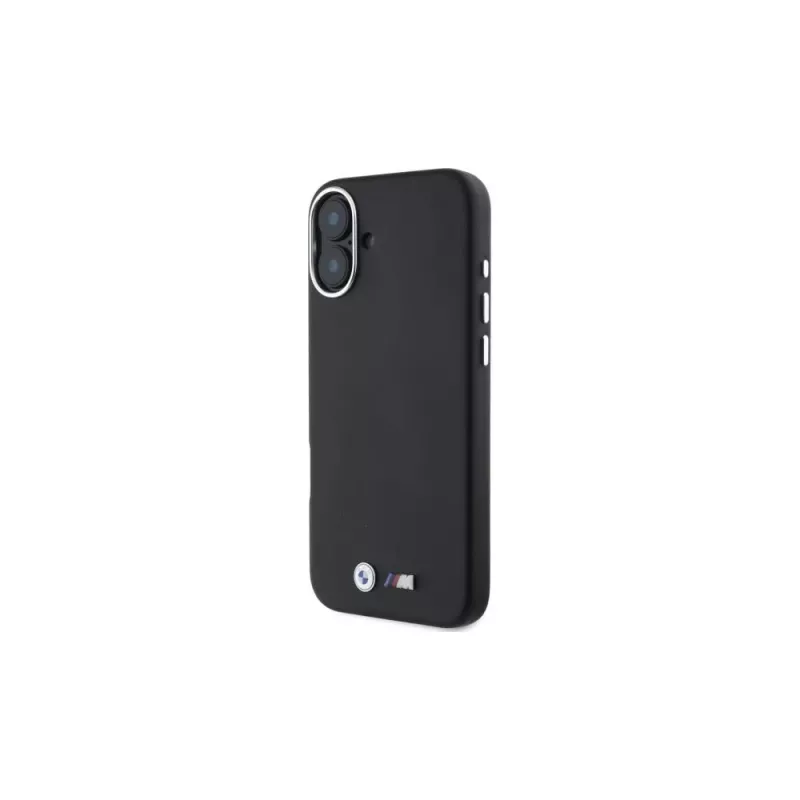 BMW M Collection Smooth Full Wrapped Metal MagSafe Hard Case für Apple iPhone 16 - Schwarz