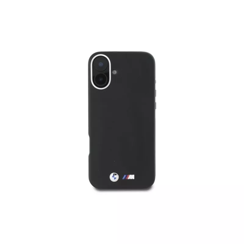 BMW M Collection Smooth Full Wrapped Metal MagSafe Hard Case für Apple iPhone 16 - Schwarz